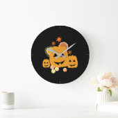 ハローウィンパーティ ラージ壁時計 (ホーム)