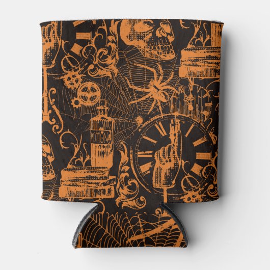 ハローウィンパーティ:ヴィンテージホリデーポスター。 缶クーラー (正面)