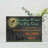 ハローウィンパーティ|墓地のクロウとムーン 招待状 (スタンド正面)