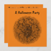 "ハローウィンパーティ" – 幻の悪魔ダークセピア 招待状 (正面/裏面)