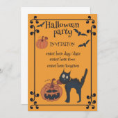ハローウィンパーティ 招待状 (正面/裏面)