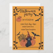 ハローウィンパーティ 招待状 (正面/裏面)