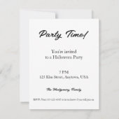 ハローウィンパーティ 招待状 (裏面)