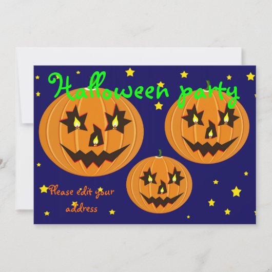 ハローウィンパーティ 招待状 (正面)