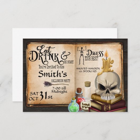 ハローウィンパーティ、衣装パーティー、大人のハロウィーン (正面/裏面)