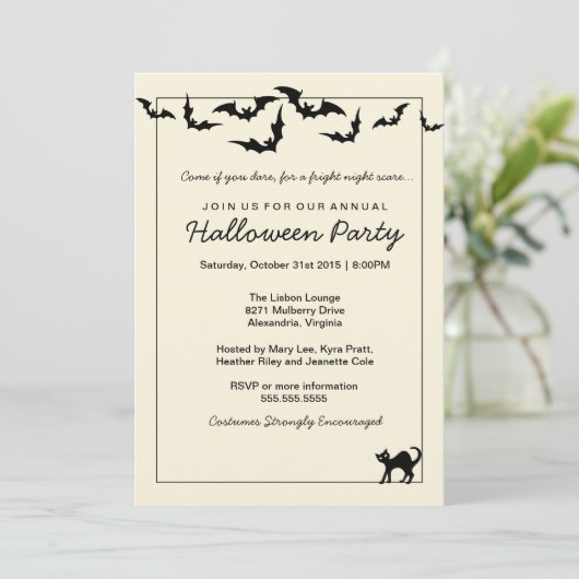 ハローウィンパーティ/衣装パーティー/大人の休日 招待状 (スタンド正面)