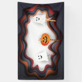 ハローウィンパーティ「Treat or Trick」おもしろいキャスト 横断幕 (縦)