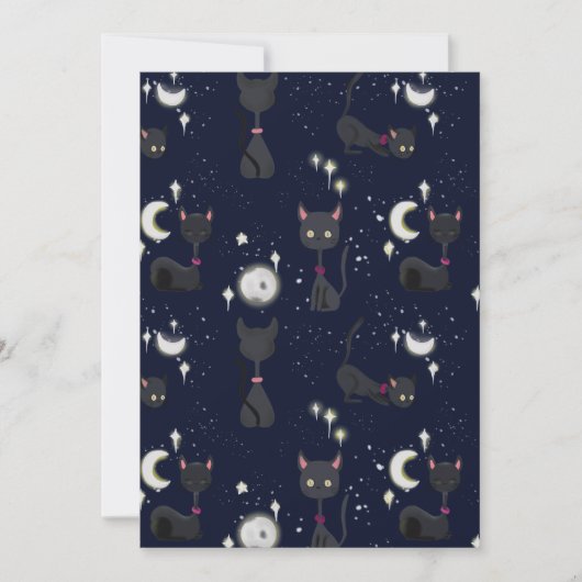ハローウィン猫の夜はがき 招待状 (正面)