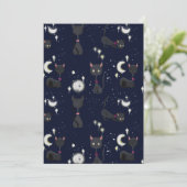 ハローウィン猫の夜はがき 招待状 (スタンド正面)