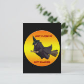 ハローウィン飛んでいるハガキだけで魔女 ポストカード (スタンド正面)