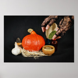 ハローウィーゲン魔女の手の明るいバージョン ポスター