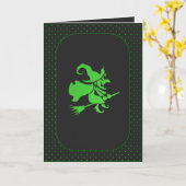 ハローウィーンウィッチ カード (黄色い花)