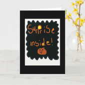 ハローウィーンカード（中にサプライズが入っている） カード (黄色い花)