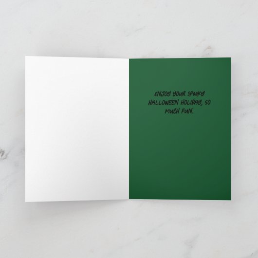 ハローウィーンカー不気味ドとハウス&シーン サンキューカード (内部)