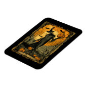 ハローウィーンスケルトンと悪かぼちゃのタロットカード マグネット (左側)