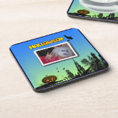 ハローウィーンダスクとウィッチ写真フレームの追加 コースター (左側)