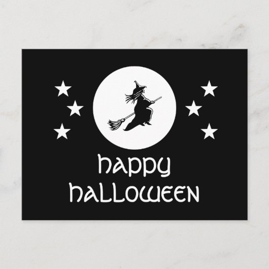 ハローウィーンハガキ,ブラック ポストカード (正面)