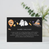ハローウィーンブラック用のベビーシャワーブック 招待状 (スタンド正面)