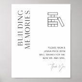 ハローウェディングジェンガ ゲストブックサイン ポスター (正面)