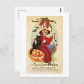 ハローエンレッドウィッチとブラックキャットヴィンテージ ポストカード (正面/裏面)