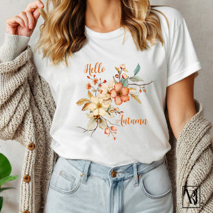 ハローオータムウォーター色秋フローラ Tシャツ
