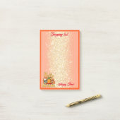 ハローオータムカスタマイズ文字とカラー ポストイット (デスク上)