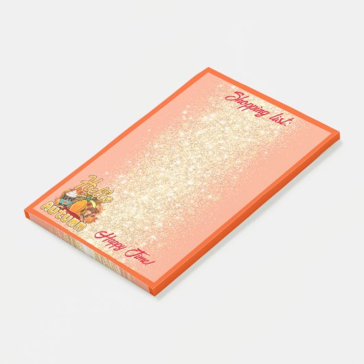 ハローオータムカスタマイズ文字とカラー ポストイット (アングル)