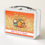 ハローオータムカスタマイズ文字とカラー メタルランチボックス (正面)
