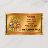 ハローオータムカスタマイズ文字とカラー 名刺 (正面)