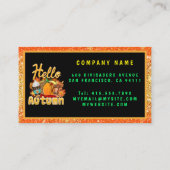 ハローオータムカスタマイズ文字とカラー 名刺 (裏面)