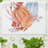 ハローオータムカラーカボチャ キッチンタオル (折り畳み)