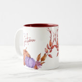 ハローオータムカラーカボチャ ツートーンマグカップ (正面左)