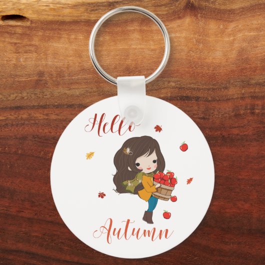 ハローオータムキーチェーン秋テーマキーチェーン キーホルダー (正面)
