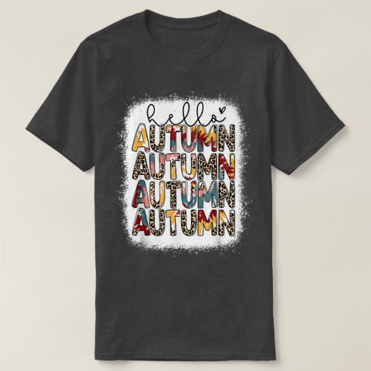 ハローオータムヒョウ秋ヤールハロー秋秋M Tシャツ (デザイン正面)