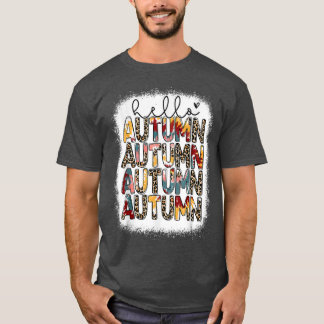 ハローオータムヒョウ秋ヤールハロー秋秋M Tシャツ