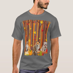 ハローオータムフォーメープルリーフ秋パンプキンメンズレディース Tシャツ