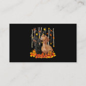 ハローオータムメープルダッシュンドリーフ秋キュートダッチシュ 名刺 (正面)