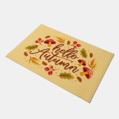 ハローオータム秋ホームデコールキノコ ドアマット (アングル)