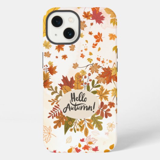 ハローオータム紅葉電話ケース iPhoneケース (裏面)