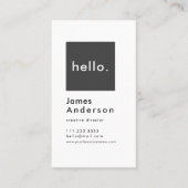 ハローカスタムシンプルモダン汎用アントラサイト 名刺 (正面)