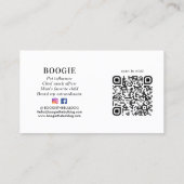 ハローカスタムフォトソーシャルメディアPETインフルエンサー 名刺 (裏面)