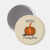 ハローカボチャ水彩おもしろい秋秋 マグネット (正面/裏面)