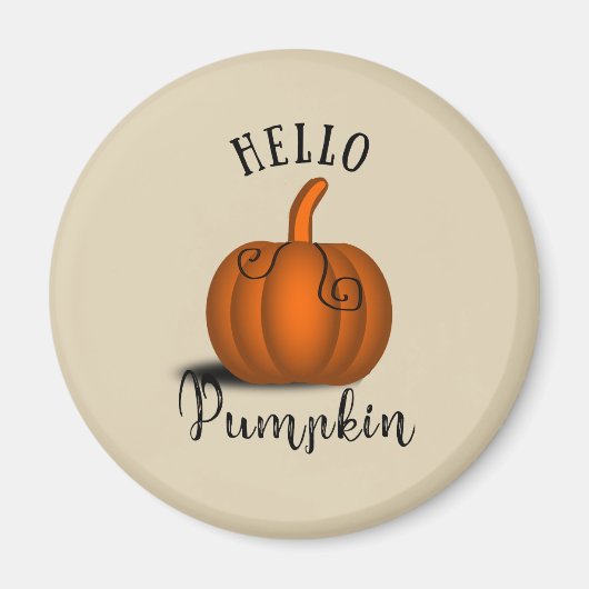 ハローカボチャ水彩おもしろい秋秋 マグネット (正面)