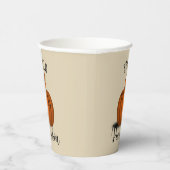 ハローカボチャ水彩秋秋 紙コップ (右)