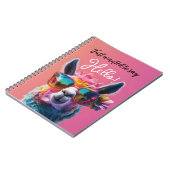 ハローカラフルラマデザイン ノートブック (左側)