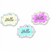 ハローカラフル文字 シール (正面)