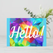 ハローカードブライトハッピーレインボー誕生日または カード (スタンド正面)
