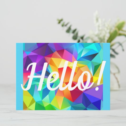 ハローカードブライトハッピーレインボー誕生日または カード (スタンド正面)