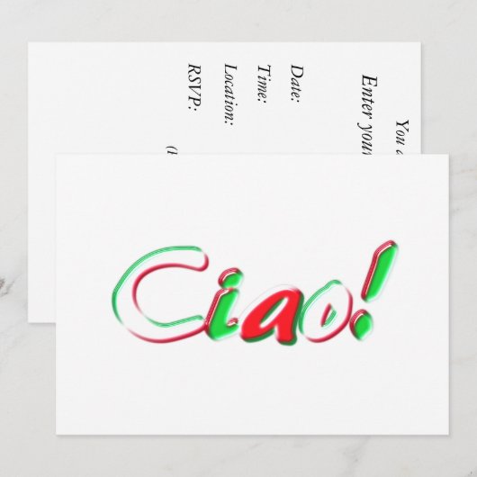 ハローカード 招待状 (正面/裏面)