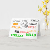 ハローガールカード カード (黄色い花)